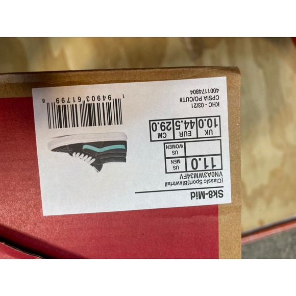 Vans Sk8-Mid Classic Sport Black Waterfall Size US 11 Men's New VN0A3WM34FV - Picture 2 of 7